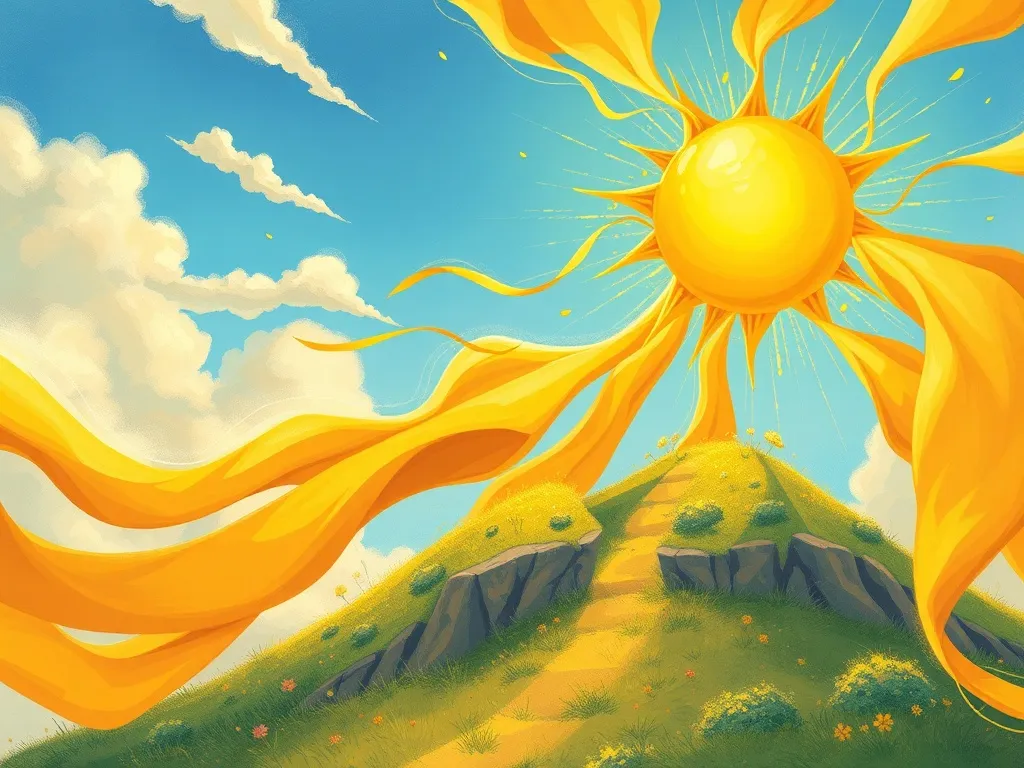 Sunny's Dance with the Wind - Sunny releasing into the powerful wind