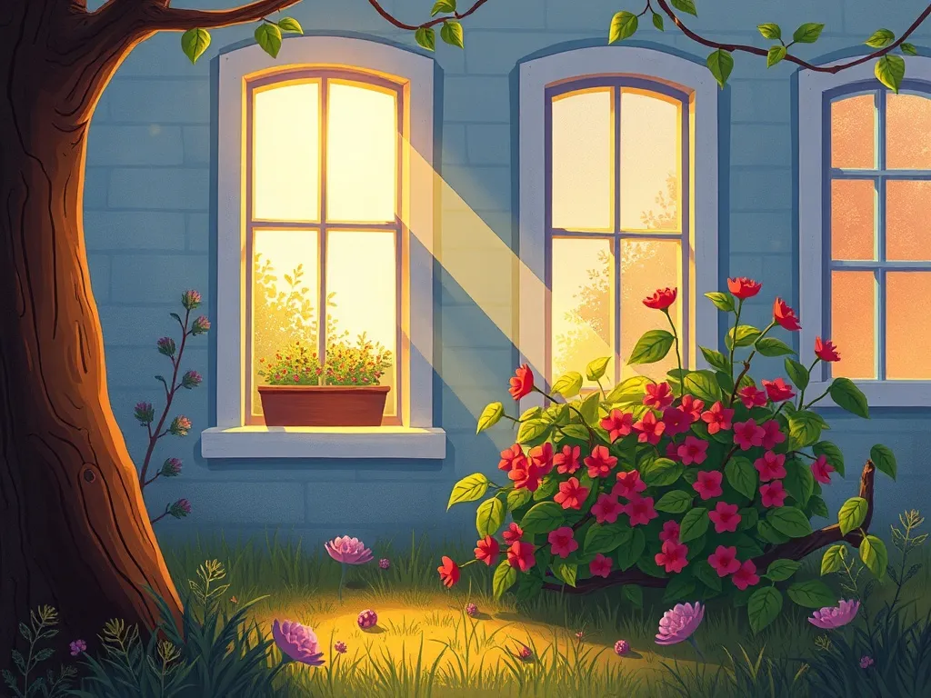The Badger Who Kept Secrets - Bramble sits quietly as evening light streams through windows