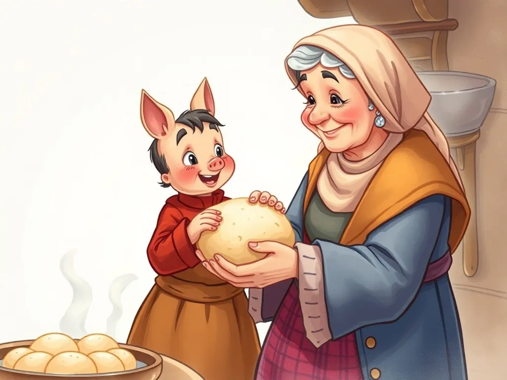 The Bakery Promise: A Swamp Cats Tale - Grandmother entrusting Pip with special dough