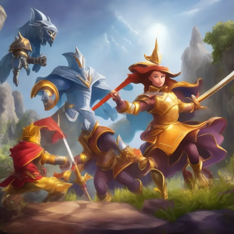 Illustration: King Arthur's Brave Knights Work Together