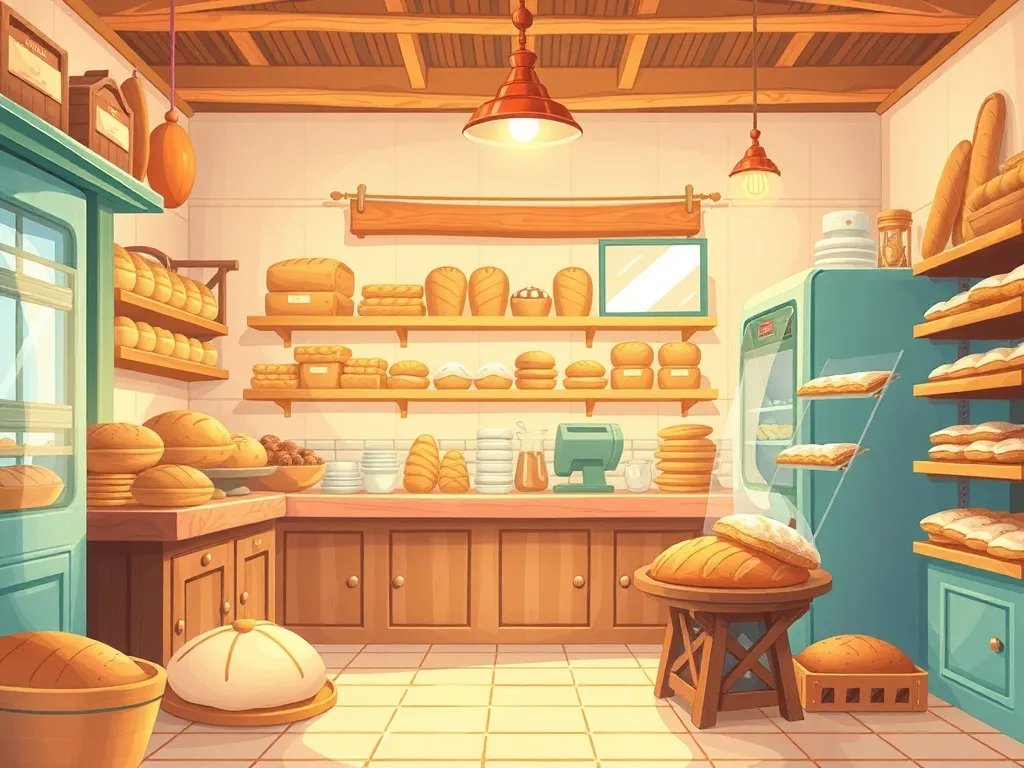 The Brave Little Baker Fairy - Warm bakery interior with fresh bread and pastries