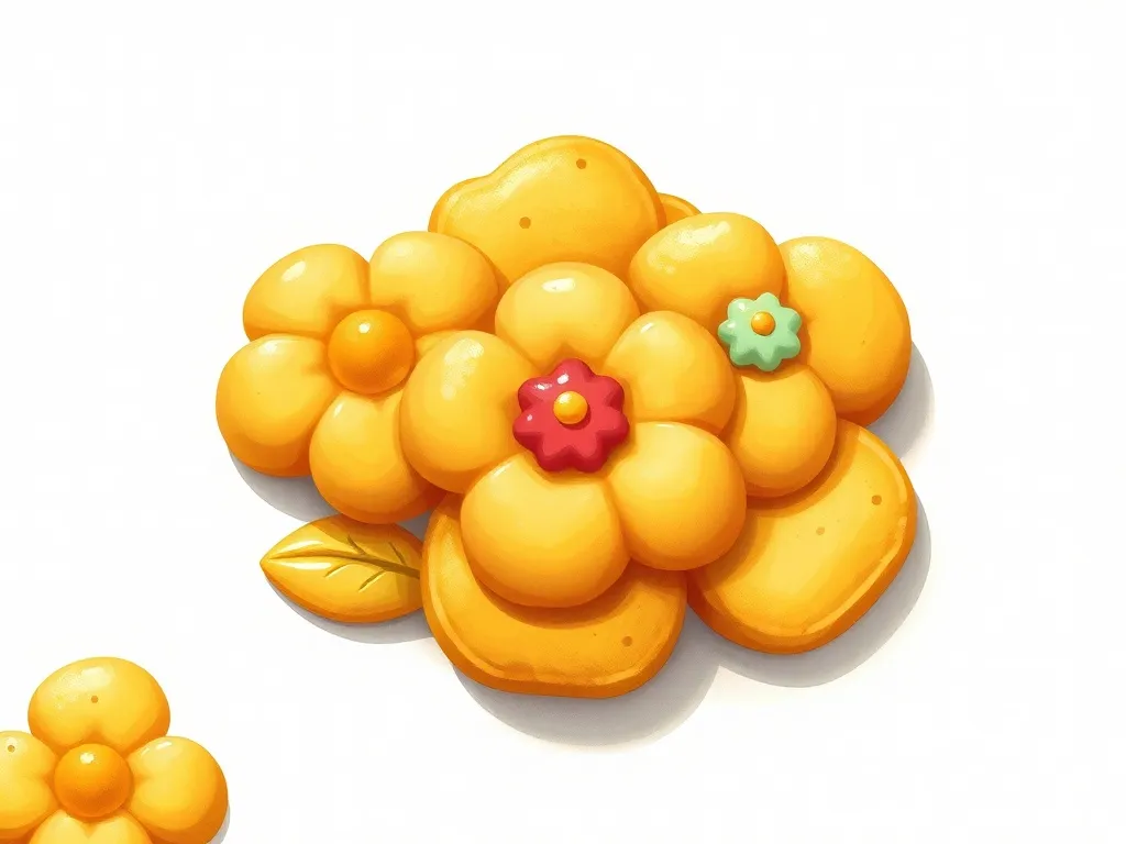 The Brave Little Baker Fairy - Golden cookies shaped like perfect flowers