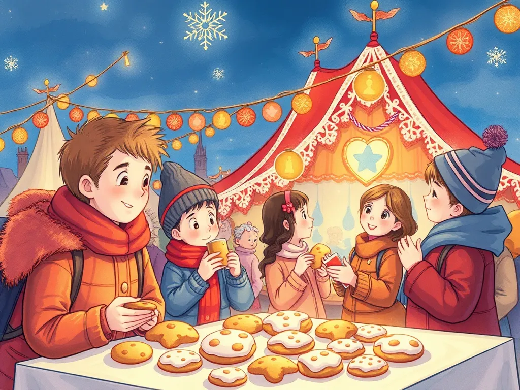 The Brave Little Baker Fairy - Festival visitors admiring magical cookies