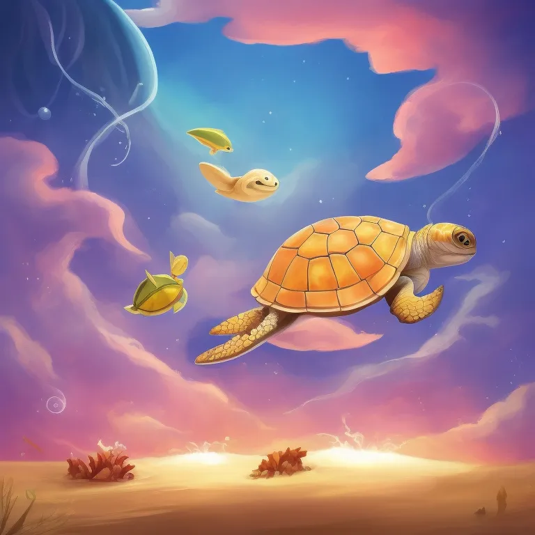 Illustration: Pip crossing the moonlit sand