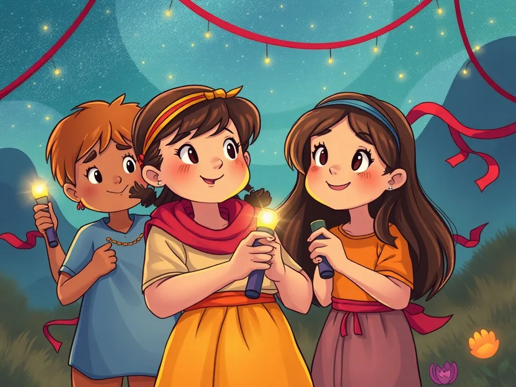 The Cave of Fair Shares - Maya gathering flashlights and ribbons with tense shoulders