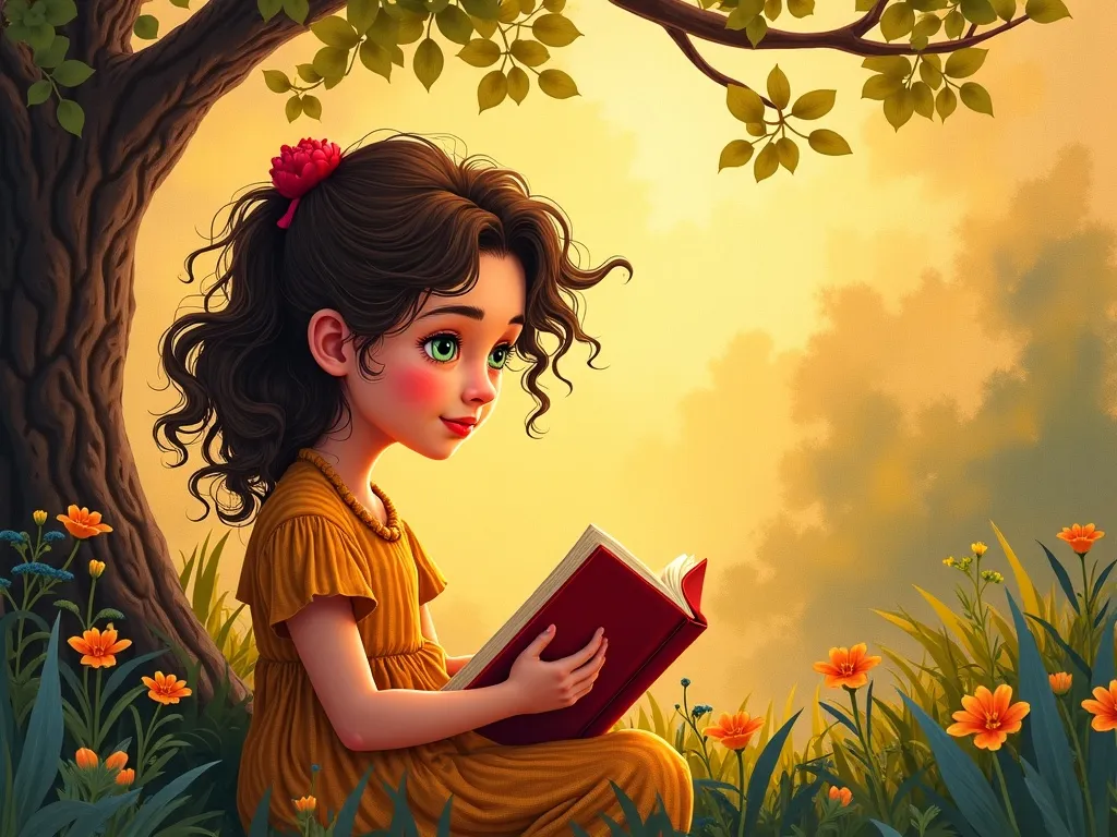 The Colors of Friendship: A Tale of the Gentle Giant's Garden - Scene 2 illustration
