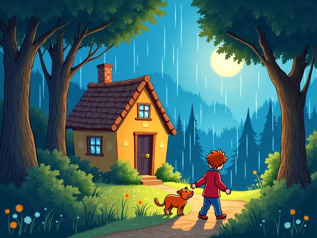 The Cottage in the Clearing - Scene 5 illustration