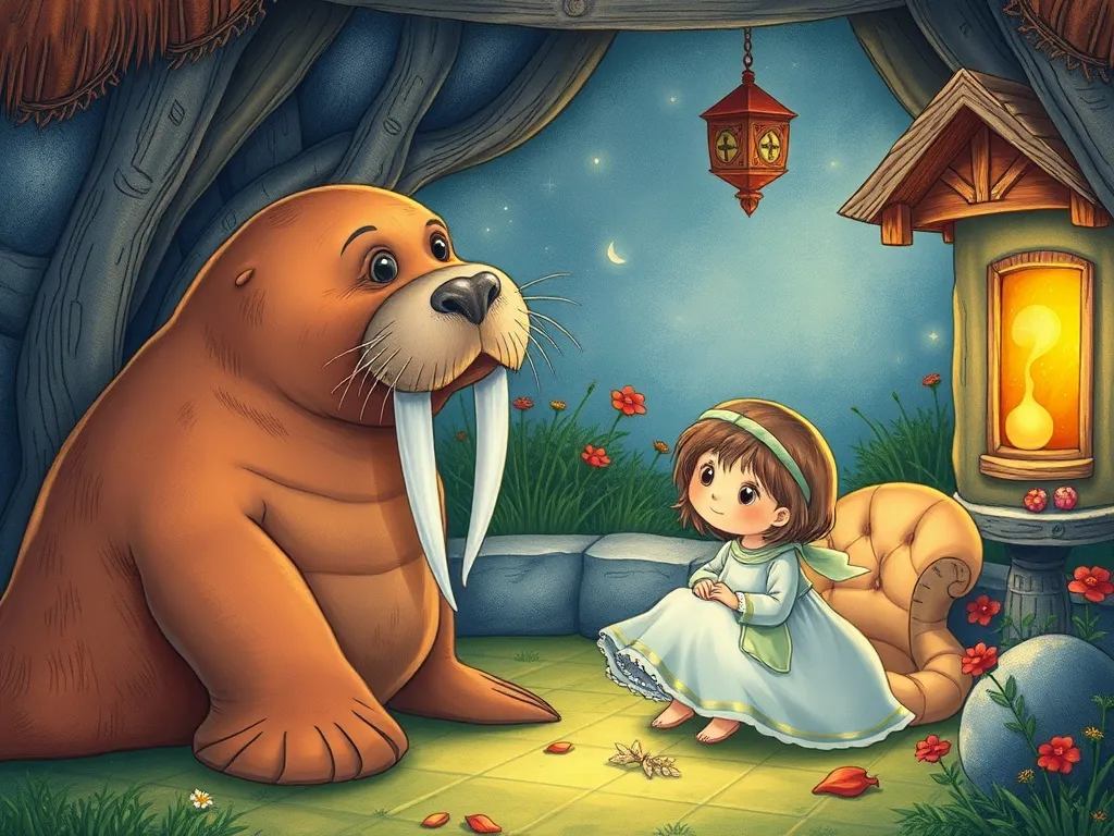 The Crystal Cave Symphony - Wise Walrus consoling Ellie in cottage