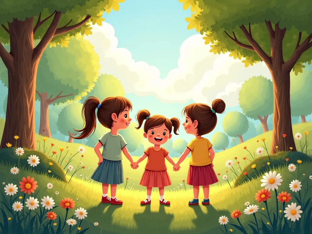 The Crystal Inventor's Park Adventure - Children celebrating their clean, crystal-enhanced park