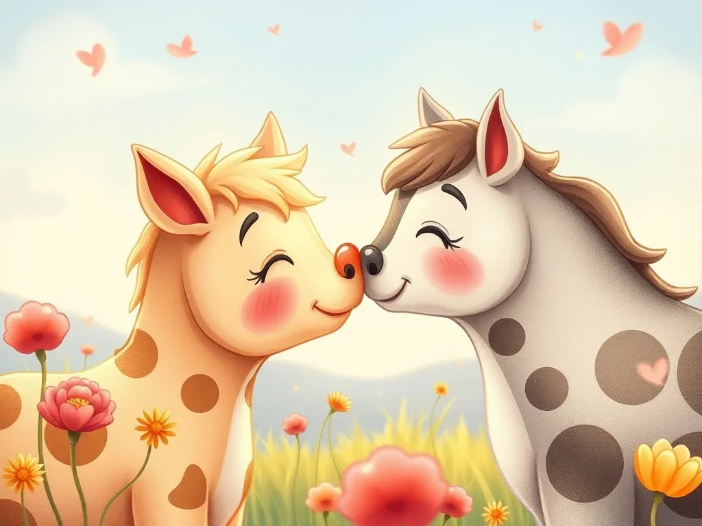 The Crystal Song of Forgiveness - Dreamy and Pip touching noses in friendship gesture