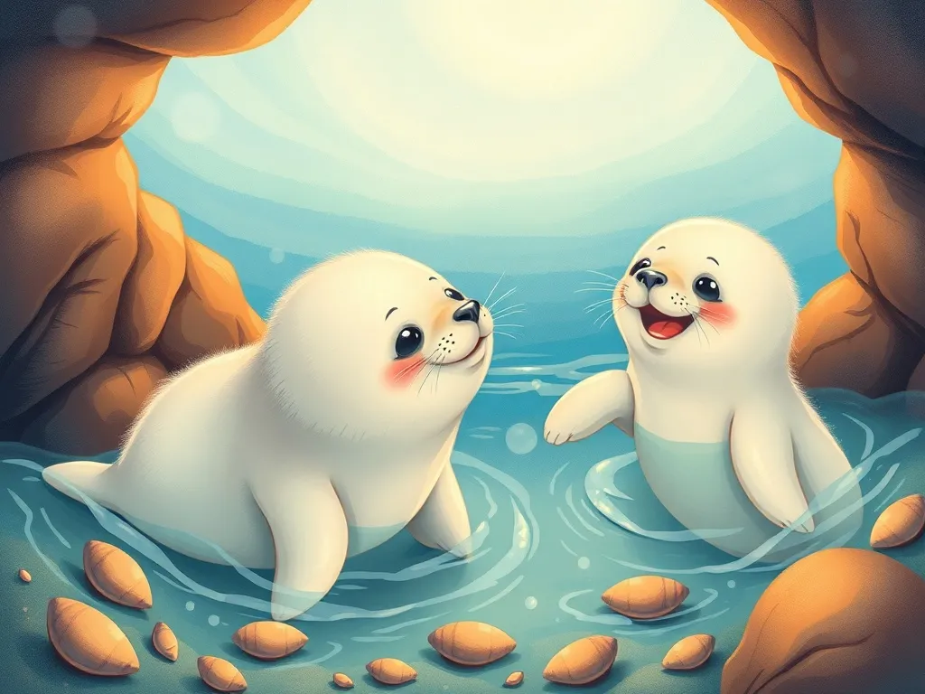 The Curious Fox's Beach Day Adventure - Seal pups returning Ruby's shells
