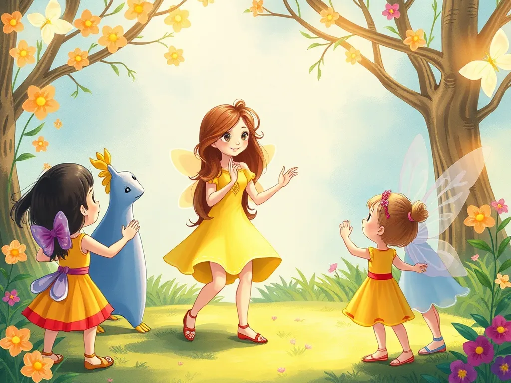 The Dancing Fairy Circle - Lily teaching young children fairy dances