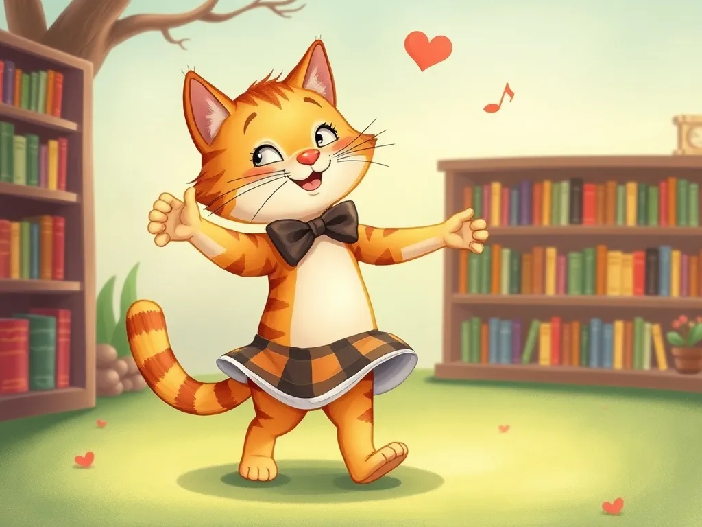 The Dancing Library Cat's Twilight Tale