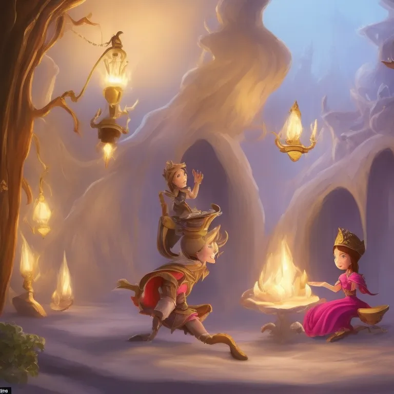Illustration: Ari in a Lamp-Lit Room