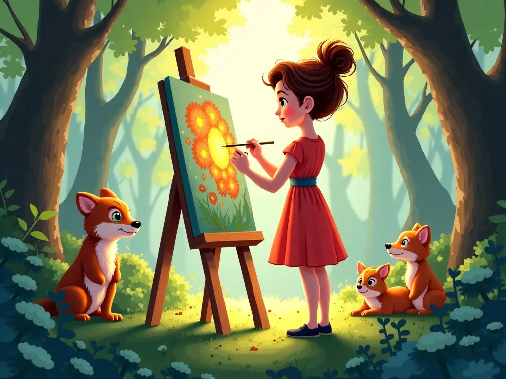 The Forest's Hidden Canvas - Scene 5 illustration
