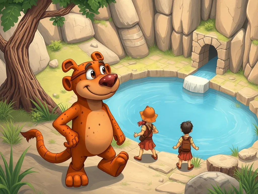 The Fox Who Found His Voice - Rusty confidently leading group to Ancient Pool