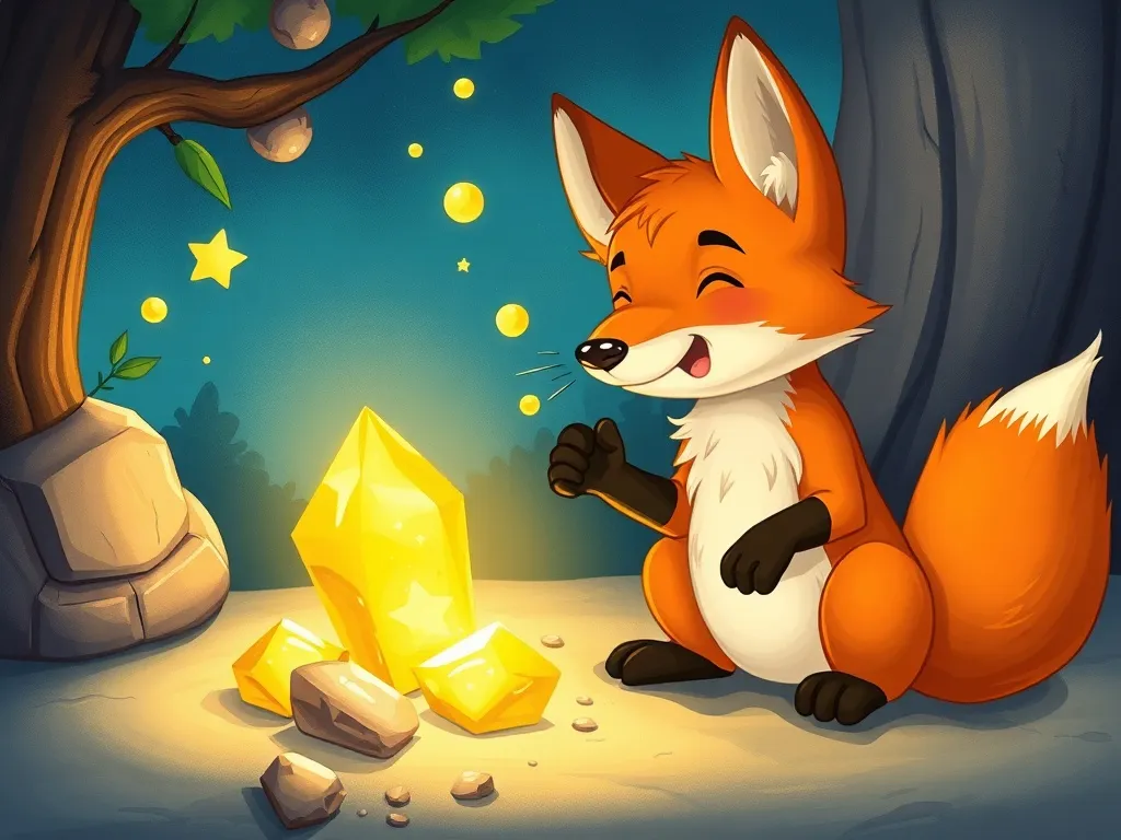 The Fox Who Found Magic in Friendship - Fox discovering glowing stones react to emotions