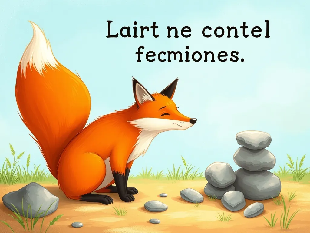 The Fox Who Found Magic in Friendship - Fox learning to control emotions with stones