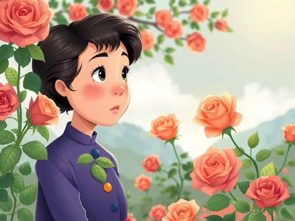 The Garden Path Between Us - Mrs. Chen staring anxiously at her perfect roses