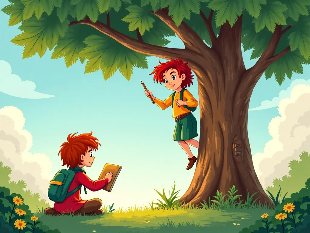 The Giant's Art Lesson - Scene 2 illustration