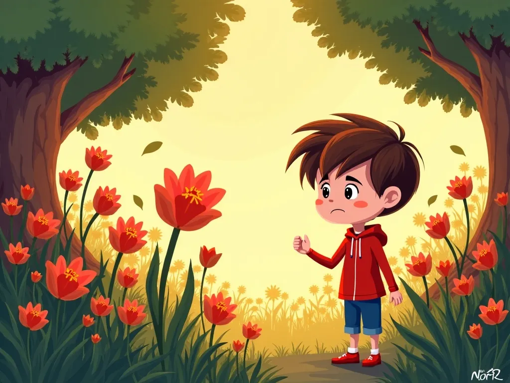The Giant&#x27;s Garden of Questions - Scene 3 illustration
