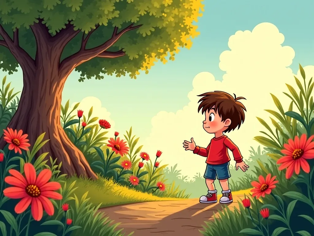 The Giant&#x27;s Garden of Questions - Scene 4 illustration