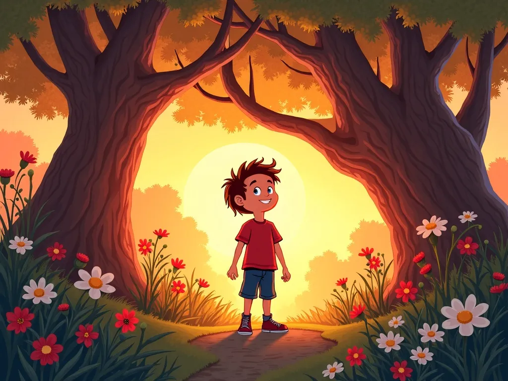 The Giant&#x27;s Garden of Questions - Scene 5 illustration