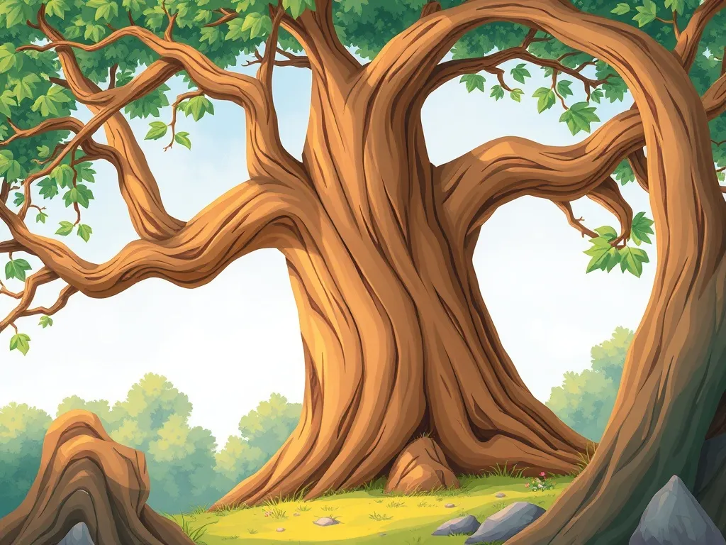 The Gift Beneath the Roots - Straining oak tree with creaking branches overhead
