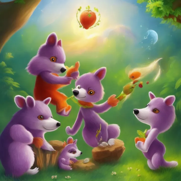 Illustration: Forest Creatures Help One Another