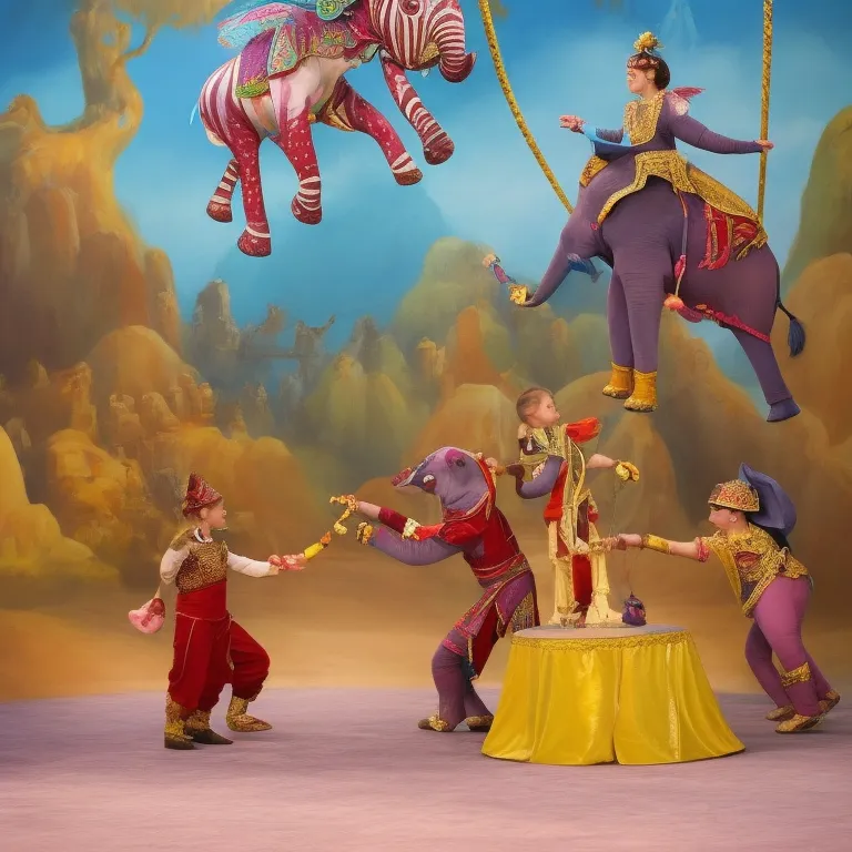 Illustration: The Jungle Circus Performs Together