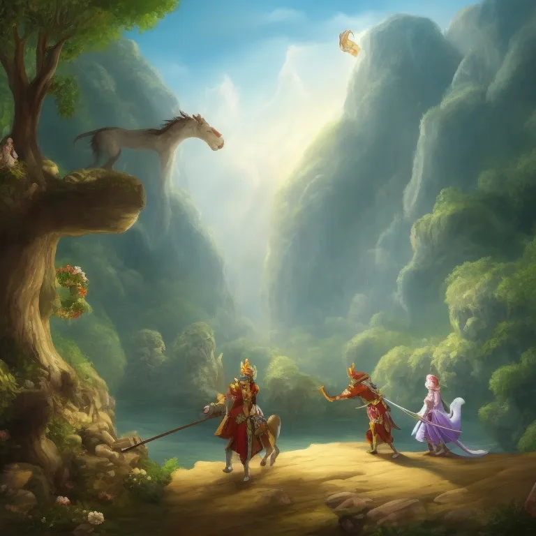 Illustration: The Knights Cross the River with Ladybug