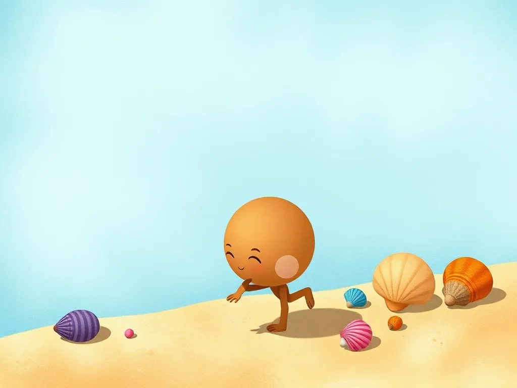 The Lighthouse Fox's Beach Adventure - Dot carrying colorful seashells across sand
