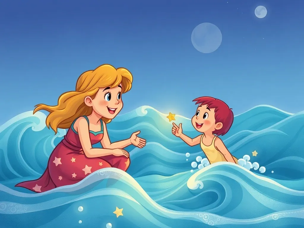 The Lighthouse Fox's Beach Adventure - Sandy teaching Ruby about wave patterns
