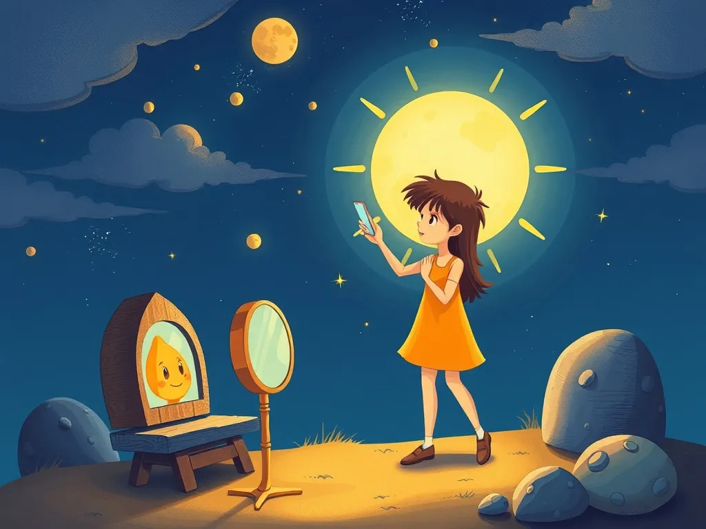 The Lighthouse Treehouse Club - Luna using mirrors to create emergency signal