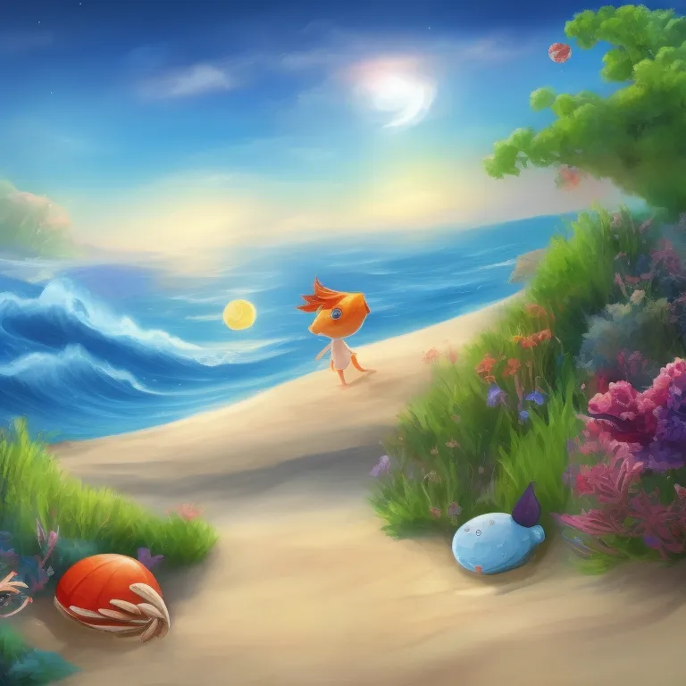 Illustration: The Little Crab's Careful Trip Continues