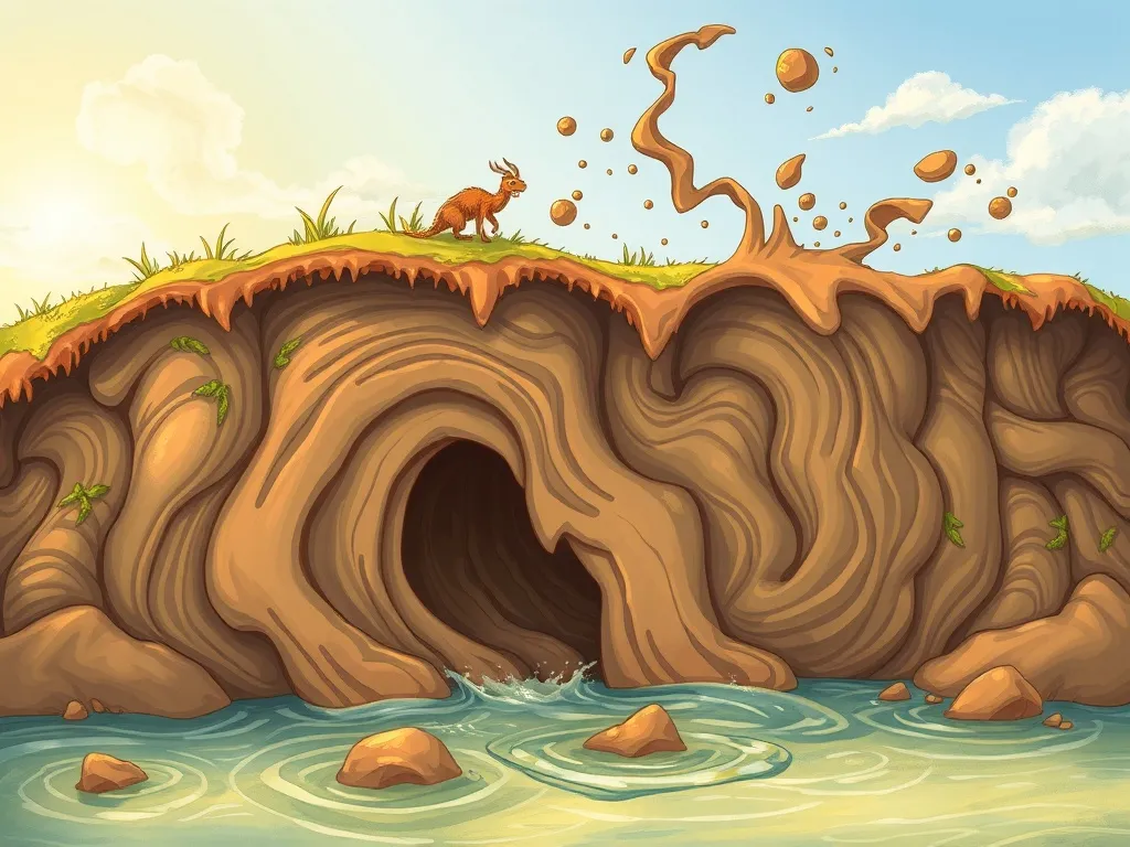 The Magical Stream Keeper's Apprentice - Grundle creating wall of swirling mud