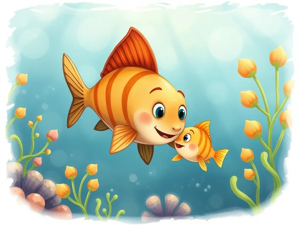 The Magical Stream Keeper's Apprentice - Grundle helping tiny fish swim
