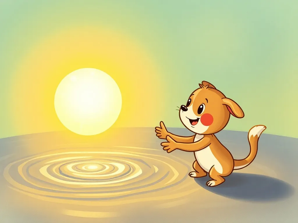 The Magical Stream of Sharing - Buddy offering glowing ball to Ripple