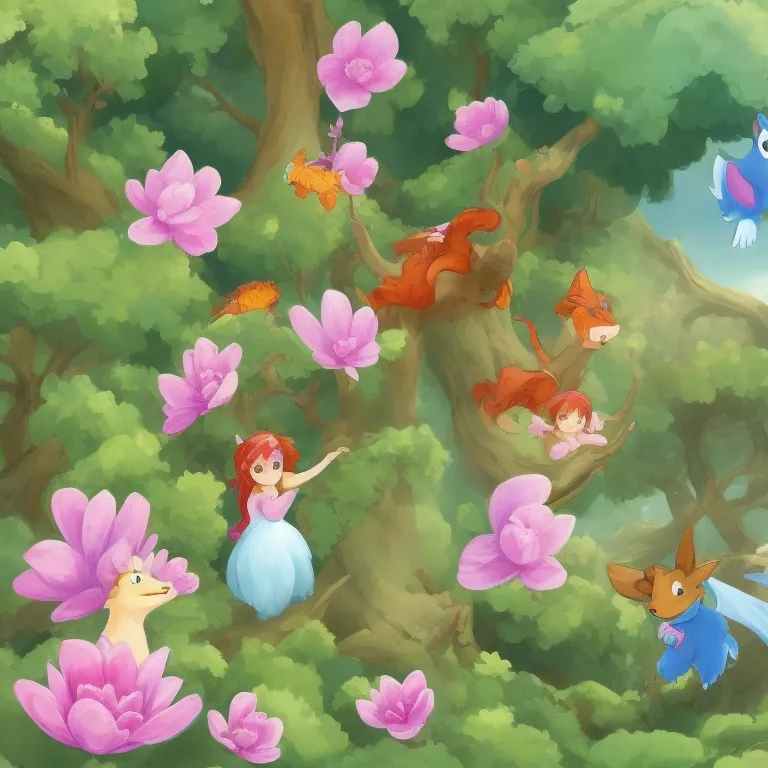 Illustration: Friends on the Magical Treasure Hunt