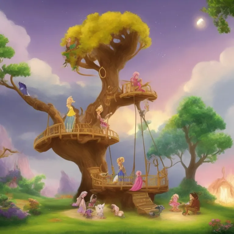 Illustration: Friends at the Magical Treehouse