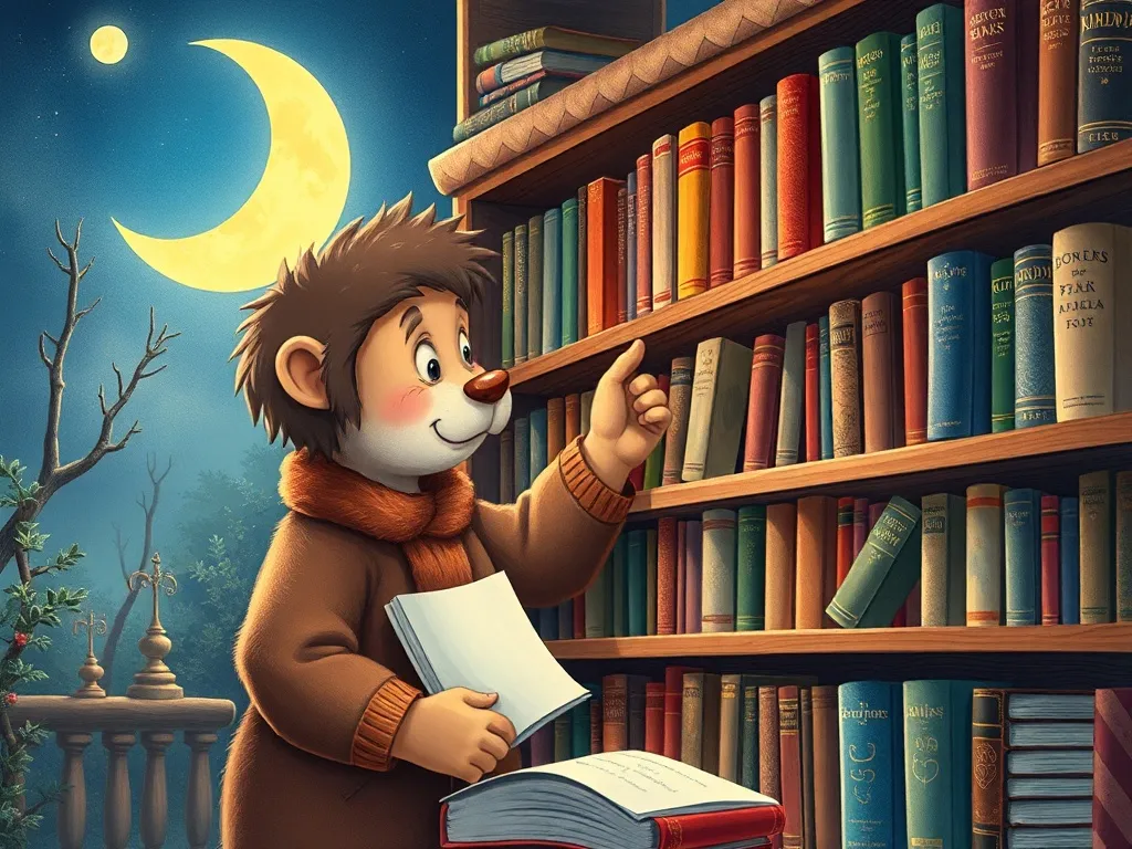 The Moonlit Library Bear