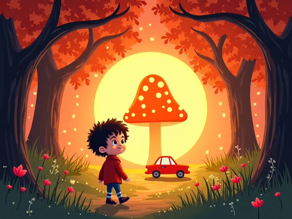 The Mushroom Circle Mystery - Scene 2 illustration