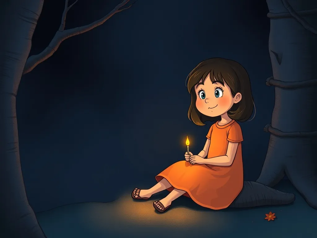 The Navigator and the Glowing Map - Maya sitting in the unlit tunnel with her map