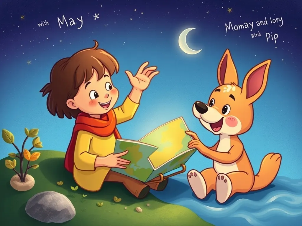 The Navigator and the Glowing Map - Maya and Pip working together with map and echolocation