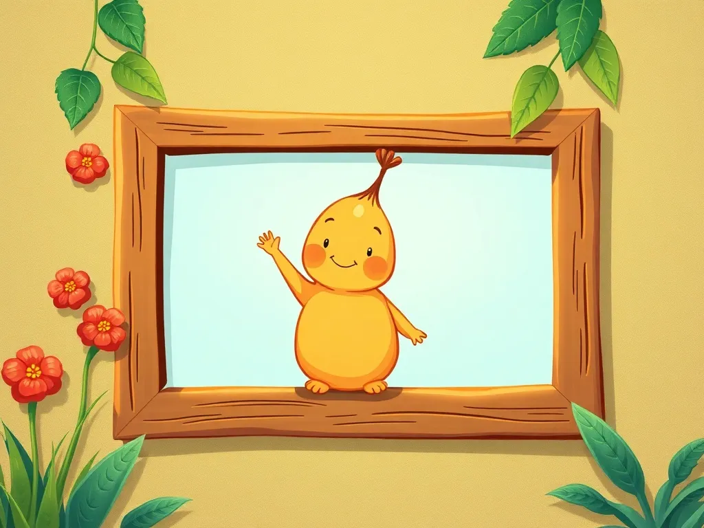 The Night Fairy's Heavy Heart - Small Pip sitting hopefully on picture frame
