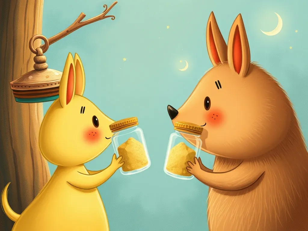 The Night Fairy's Heavy Heart - Luna and Pip facing each other with dust jars