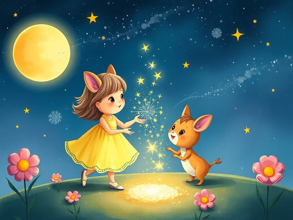 The Night Fairy's Heavy Heart - Luna and Pip creating sparkly dust together