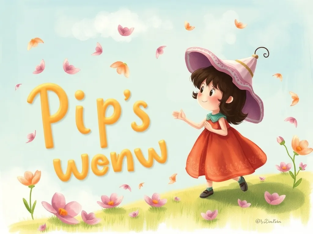 The Petal-Breathing Dragon of Willow Park - Pip's petal words floating away in breeze