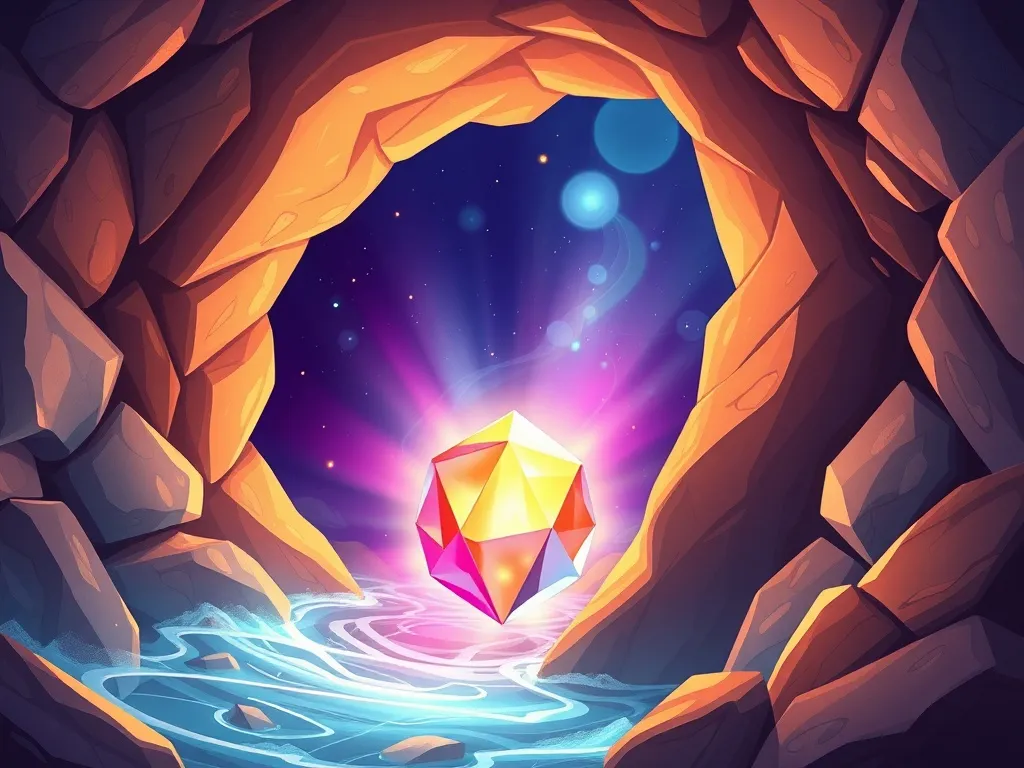The Phoenix Who Found Her Voice - Glowing gem creating swirling portal