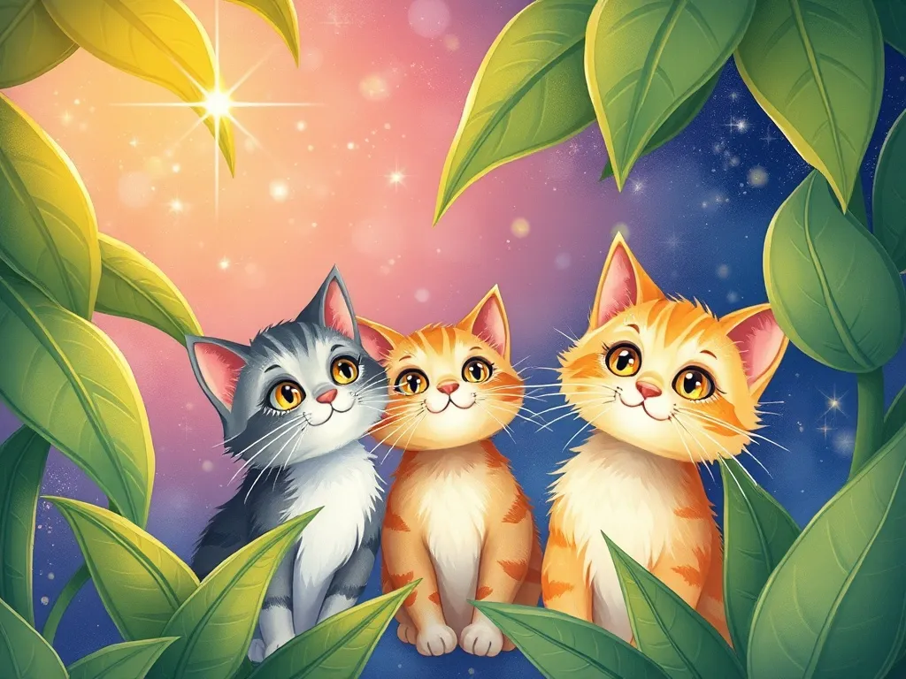 The Phoenix Who Found Her Voice - Sparkle watching Rainbow Cats from behind leaves